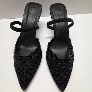 Jason Wu Storrey Black Pointed Toe Heels Women's Size 10